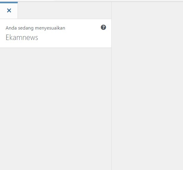Cara Mengatasi Menu Customizer/Penyesuaian WordPress Blank