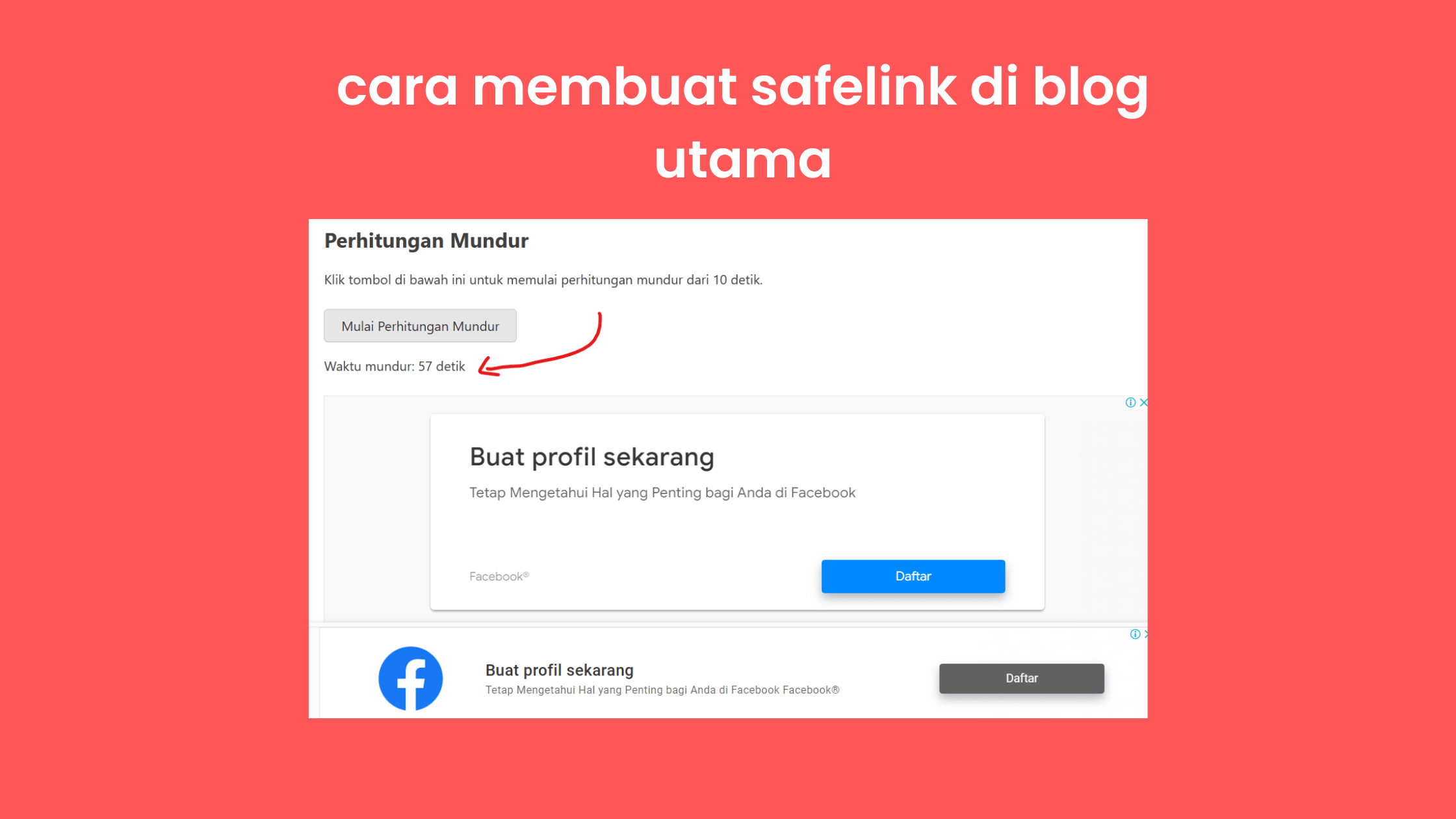 cara membuat safelink di blog utama