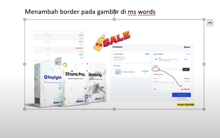 Cara Menambahkan Border Pada Gambar di Word