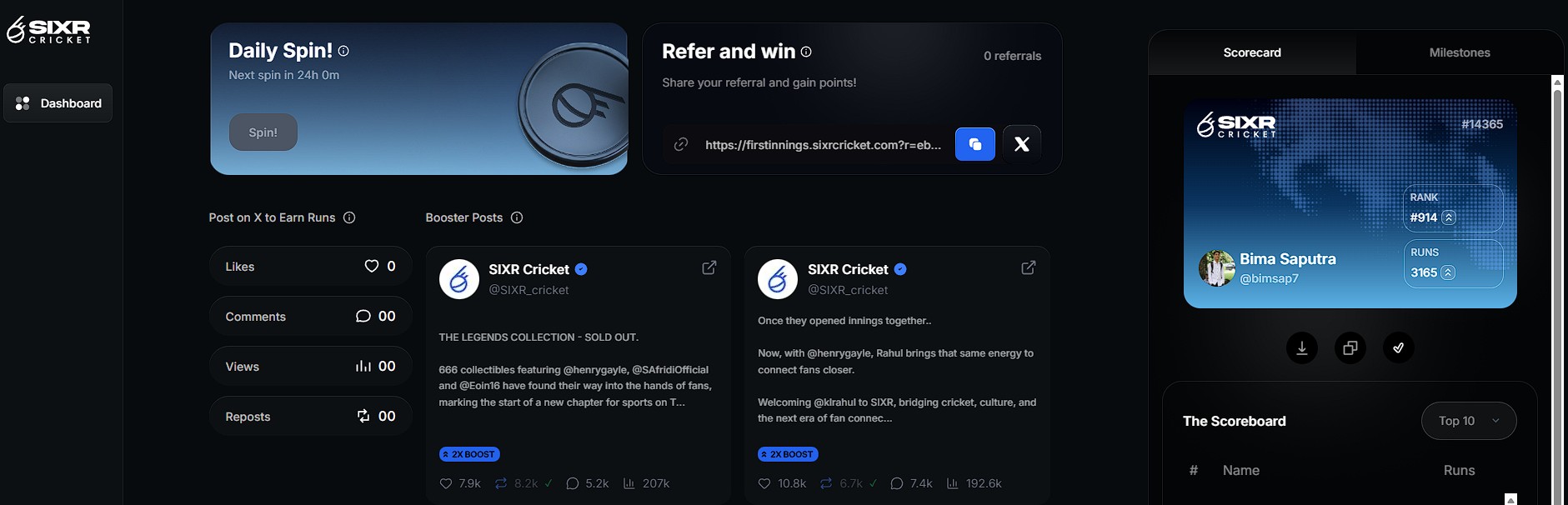 SIXR Cricket Airdrop